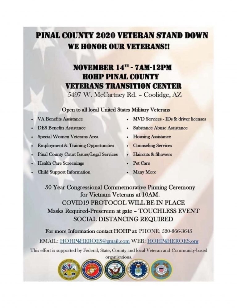 Pinal County Veteran Stand Down 11 12 20